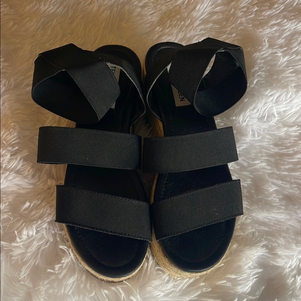 Steve Madden Black Strappy Sandals